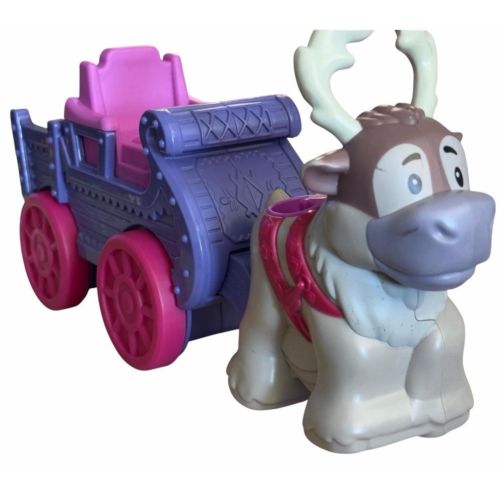 Fisher Price Little People Disney Frozen Sven Reindeer Kristoffs Sleigh Vehicle